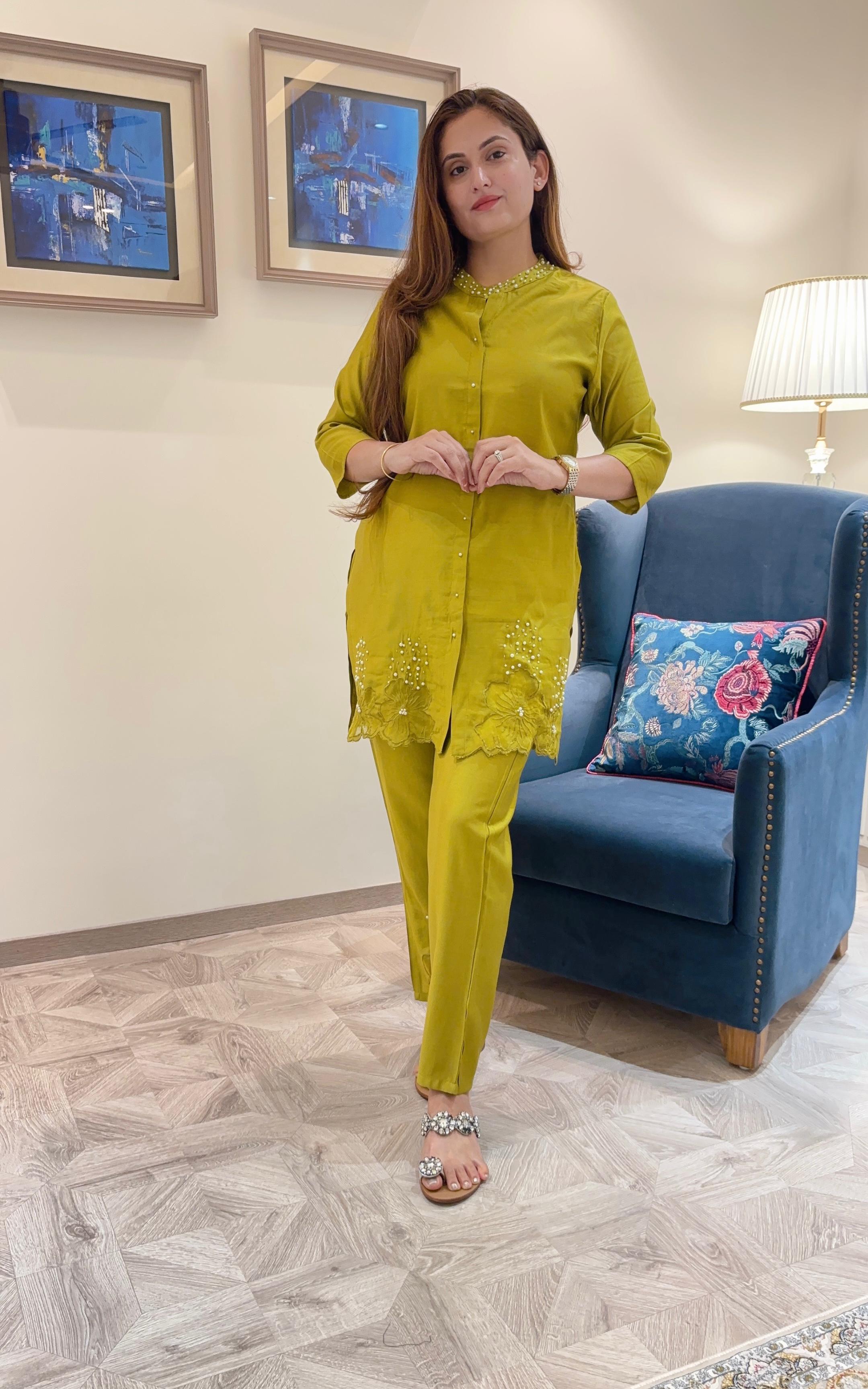 Ashnaina Gadwal Co-Ord Set with Hand Adda & Cut Work