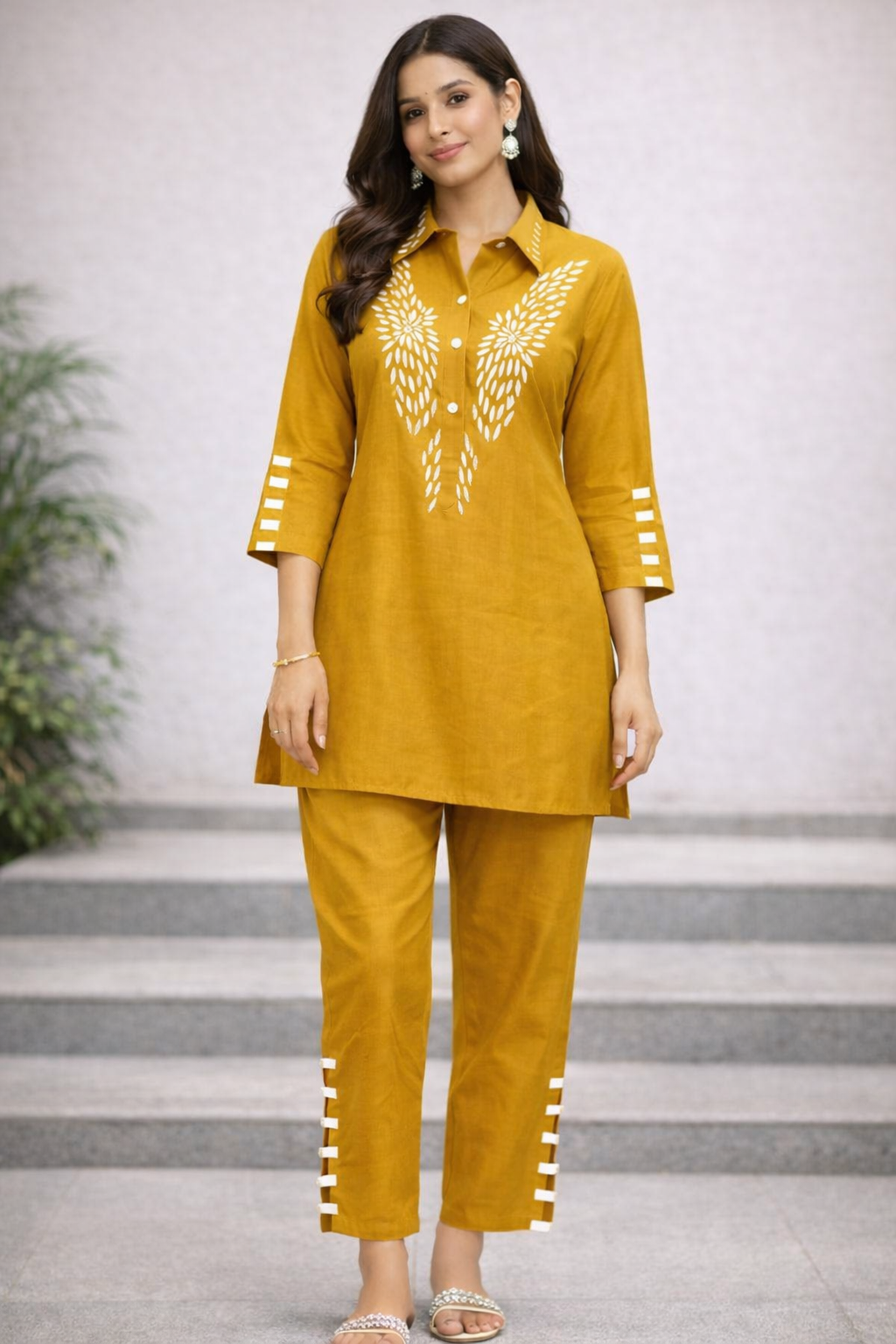 Ashnaina Co-Ord Set with Handcrafted Adda Work & Designer Palazzo