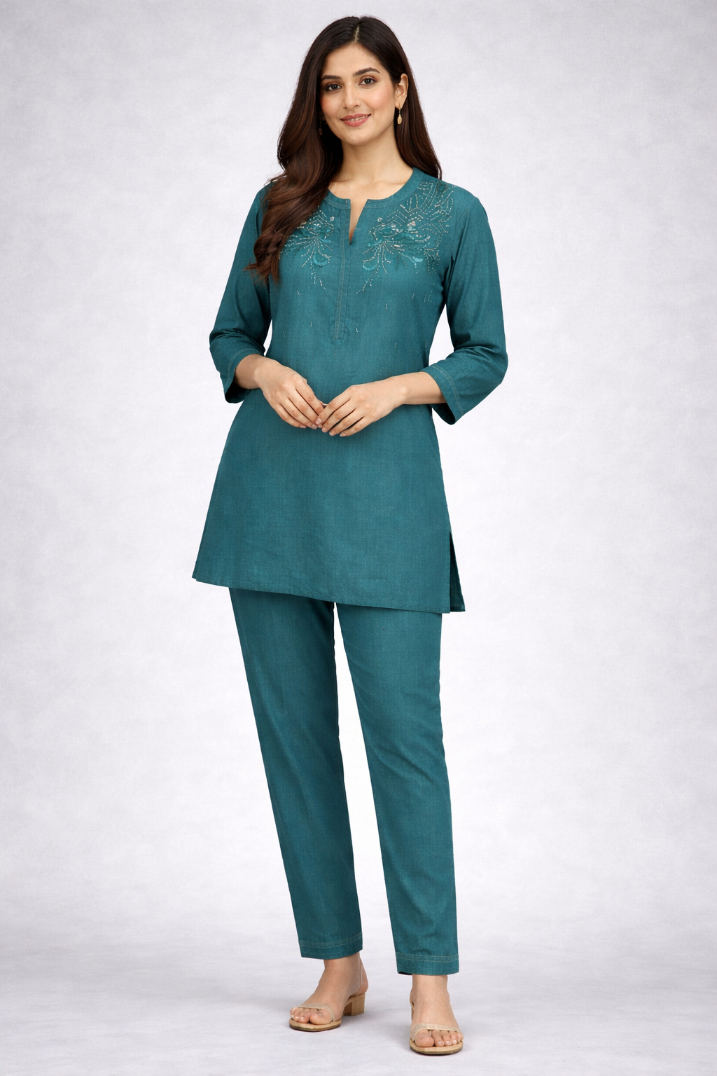 Ashnaina Chinon Co-Ord Set Kurti with Pant