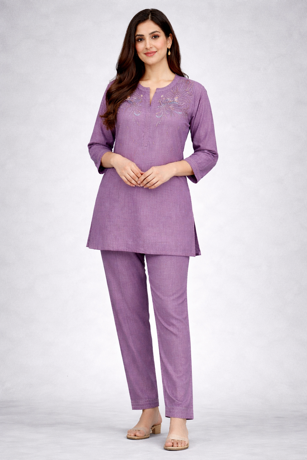 Ashnaina Chinon Co-Ord Set Kurti with Pant
