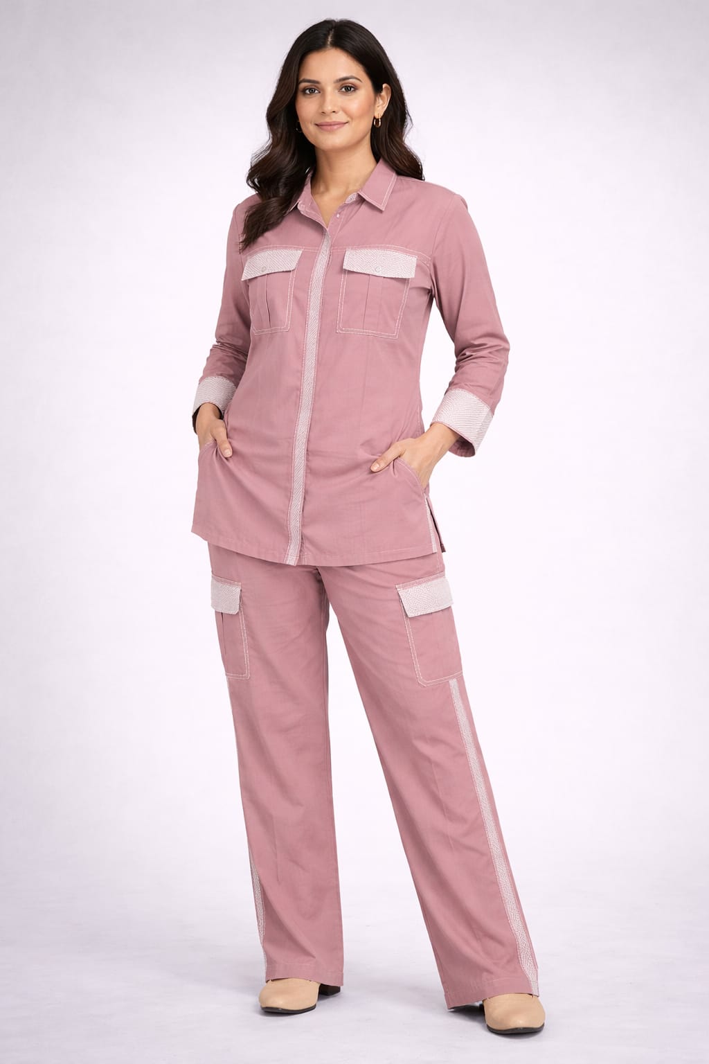 Ashnaina Roman Silk Coord Set