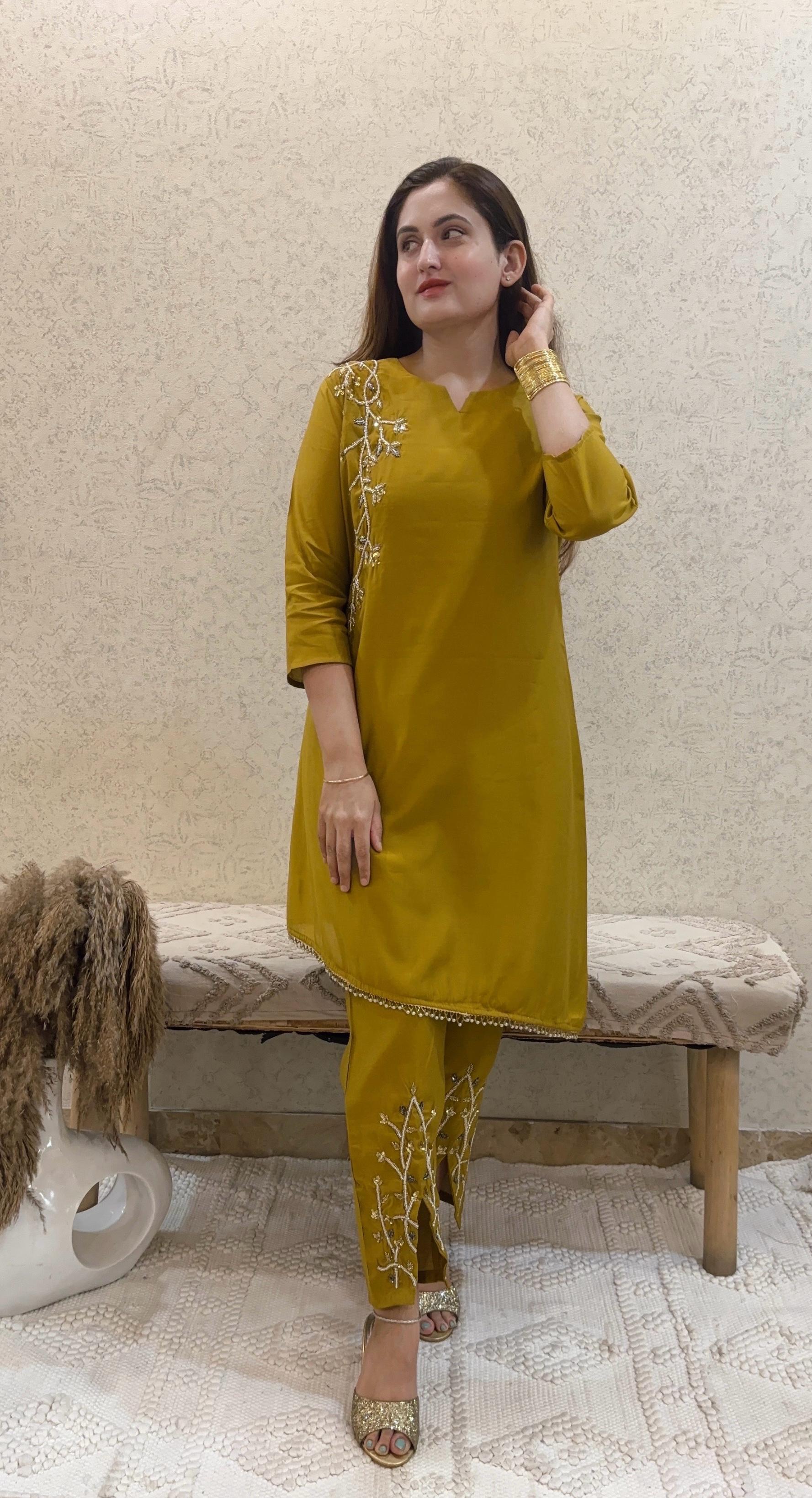 Sea Green Kurti Set 25097