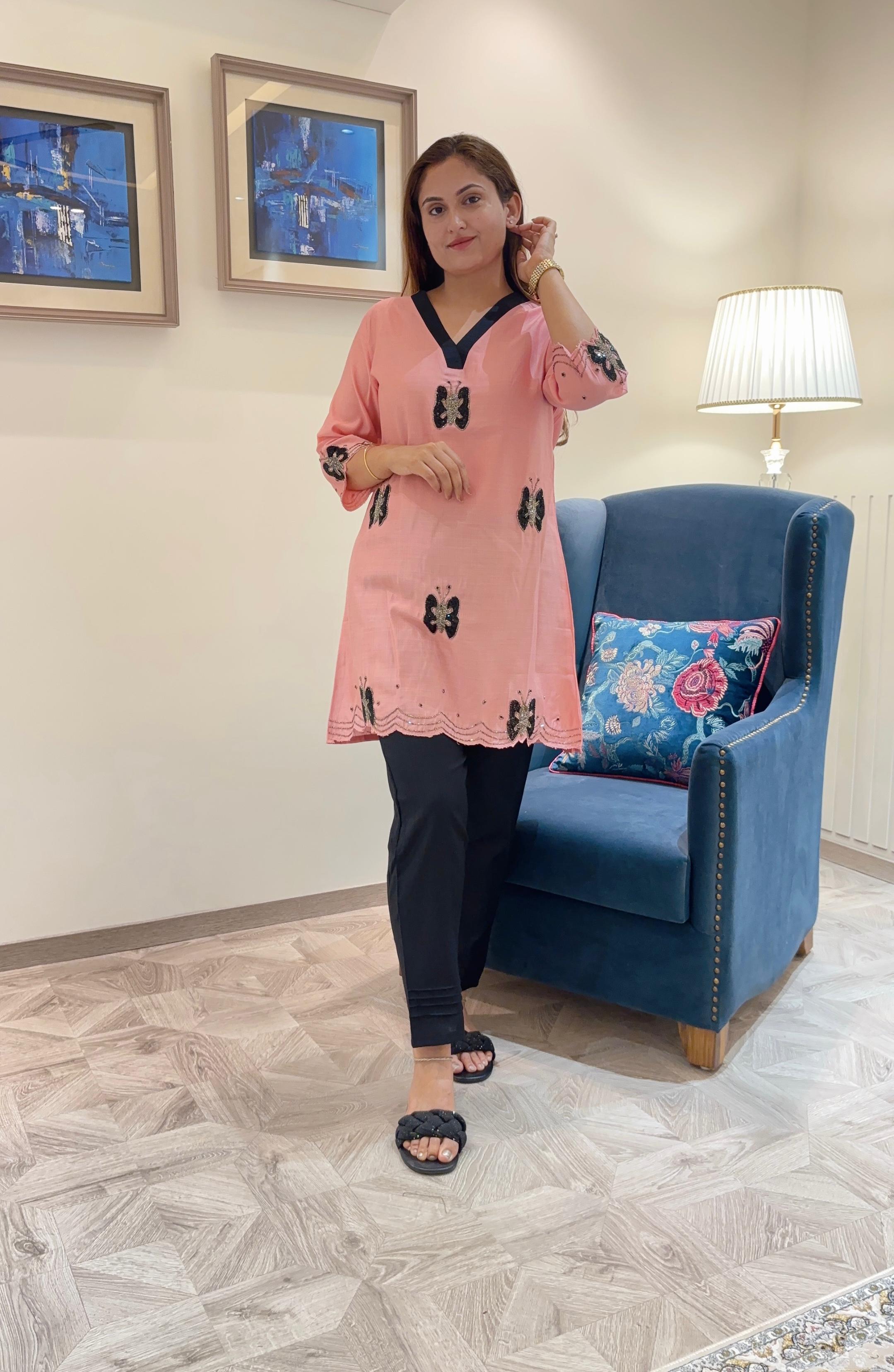 Peach Kurti Set 25164