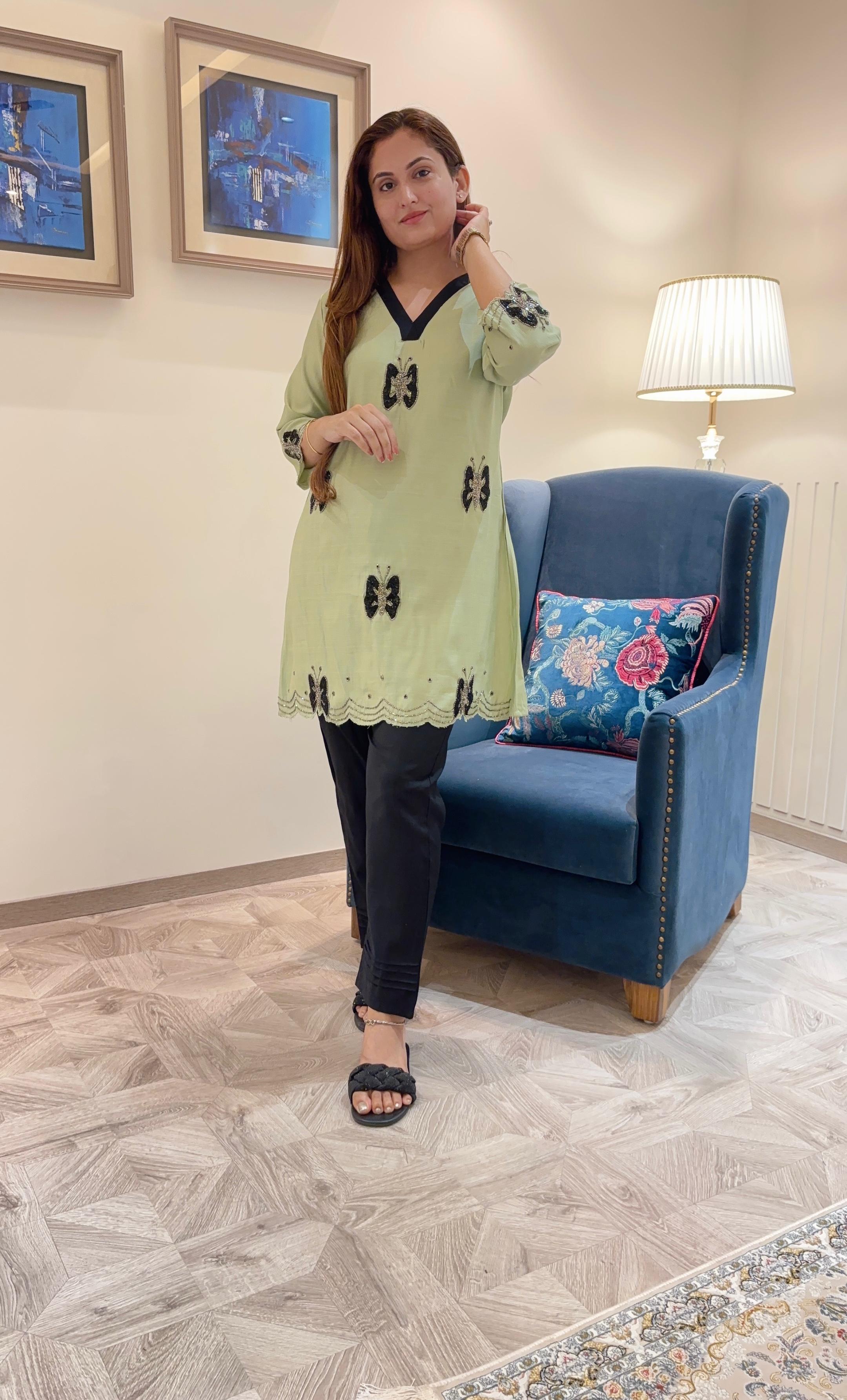 Peach Kurti Set 25164