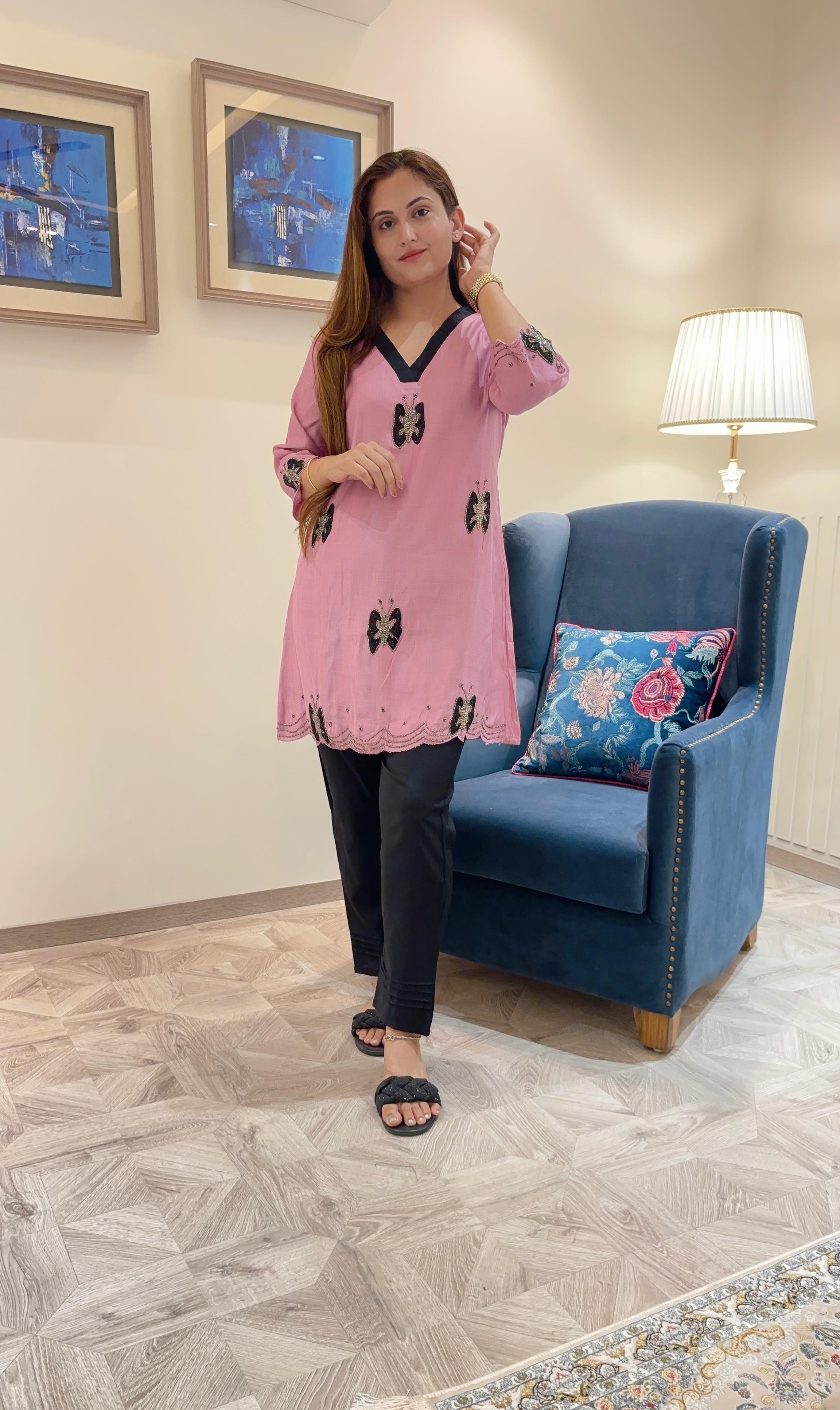 Peach Kurti Set 25164