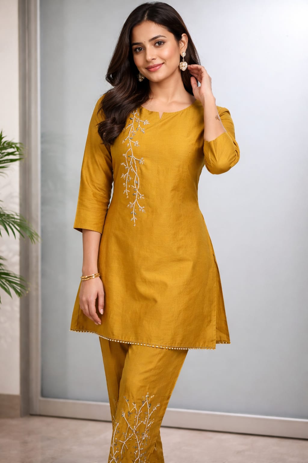 Ashnaina  Roman Silk A-Line Co-Ord Set