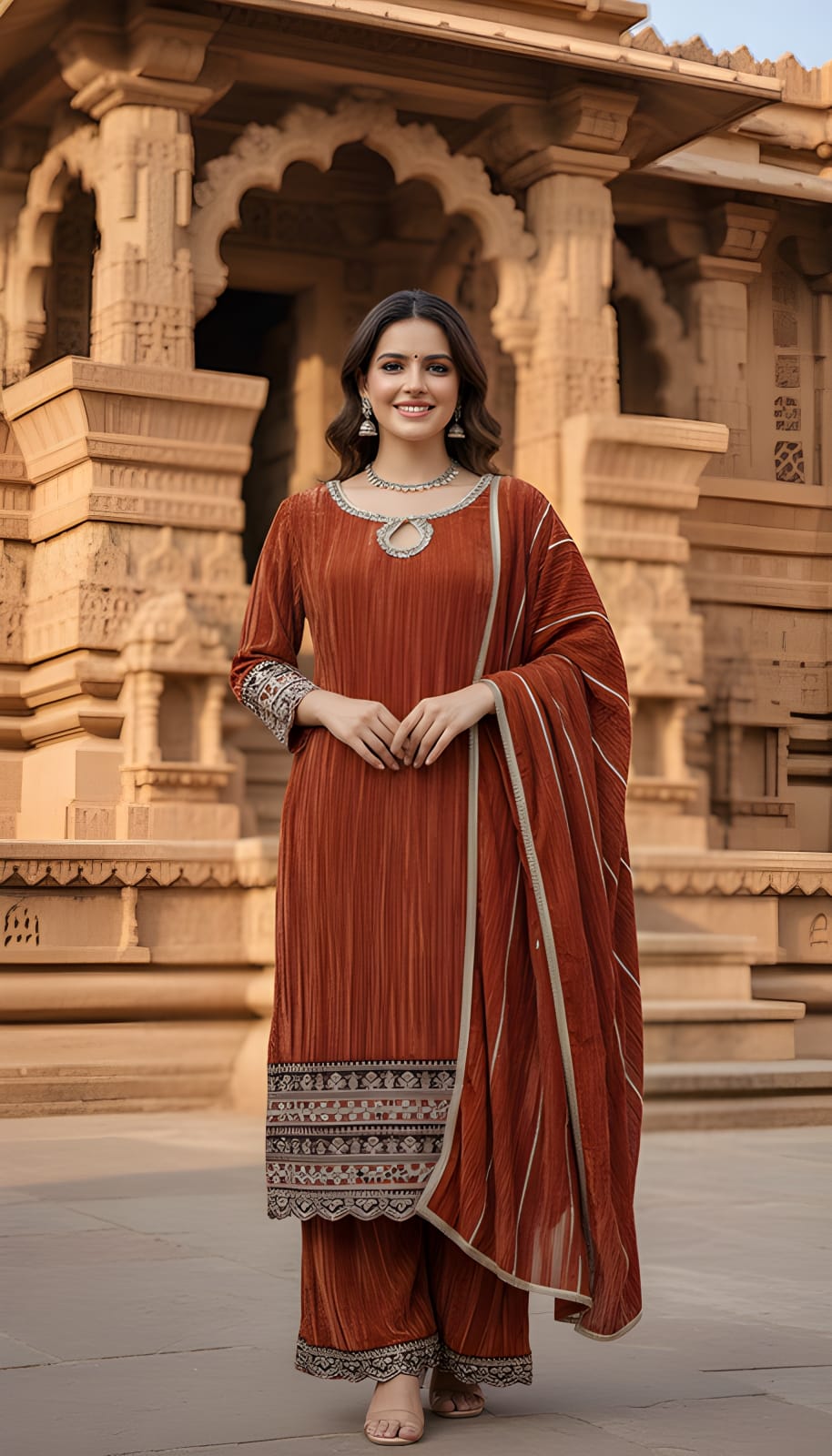 Ashnaina 3 Pcs-set-crush-velvet