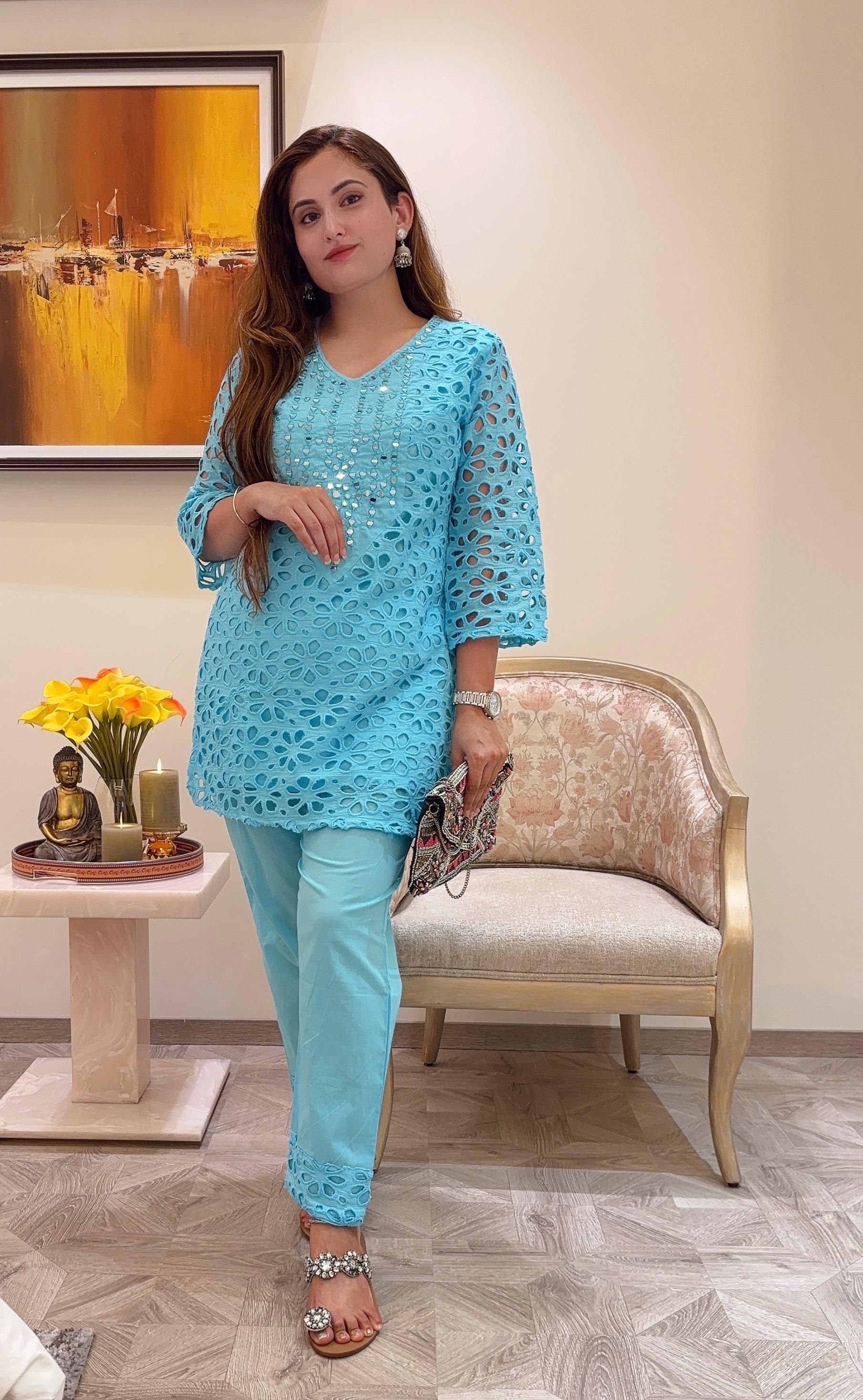 Ashnaina Cotton shipley fabric Co-Ord Set Kurti Pant