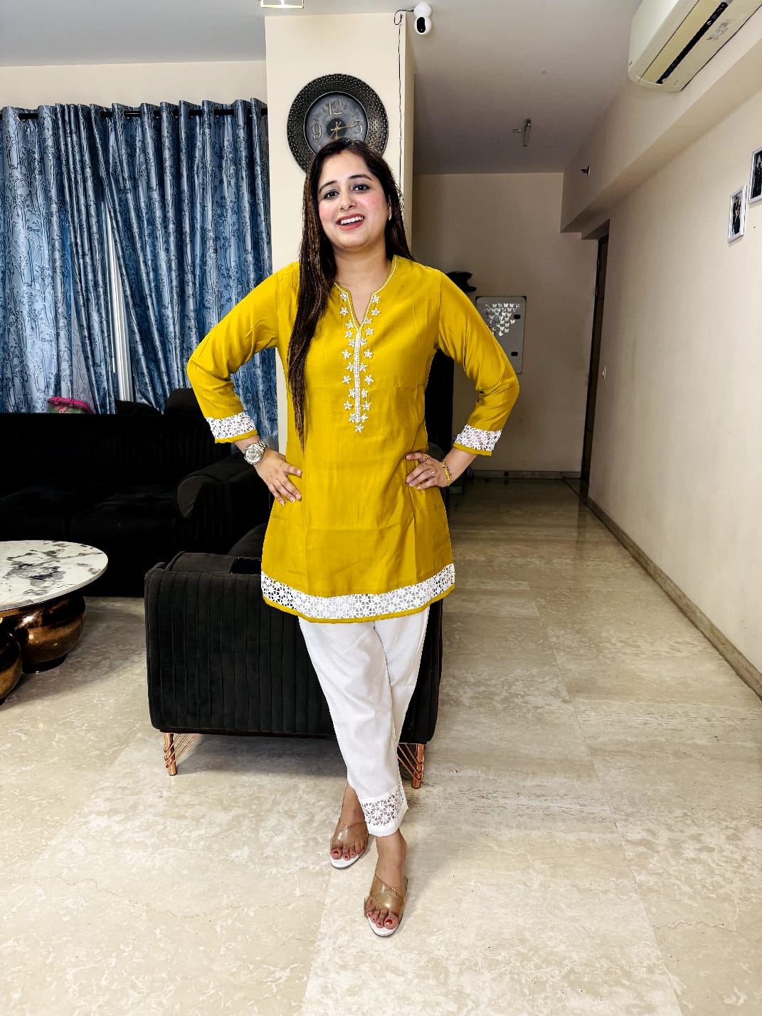 Ashnaina Roman Silk Hand Adda Work Co-Ord Set