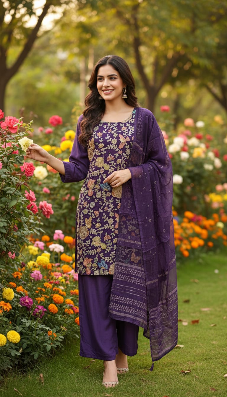 Ashnaina 3 Pcs Co-Ord Set with Dupatta