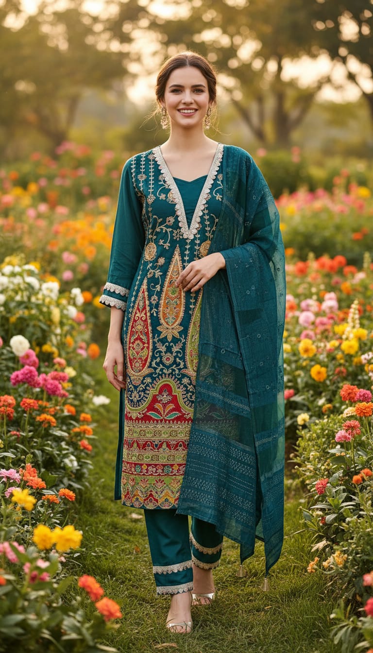 Ashnaina 3 Pcs Set with Pant & Dupatta