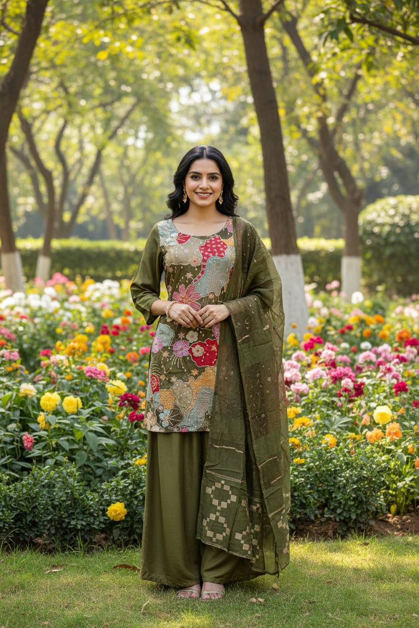 Ashnaina 3 Pcs Co-Ord Set with Dupatta