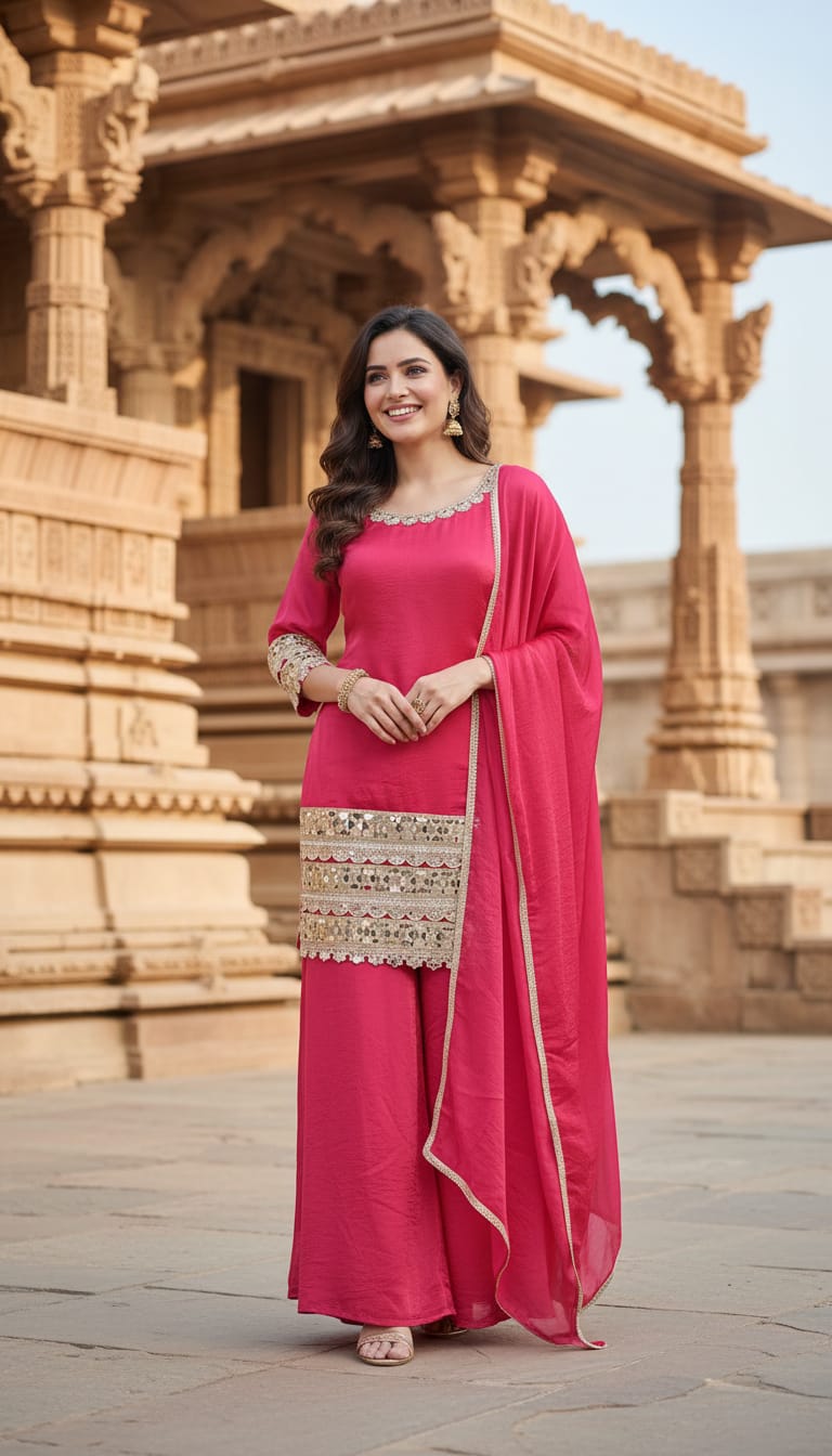 Ashnaina Frandy 3Pcs Set (Kurti+Divider+Dupatta)