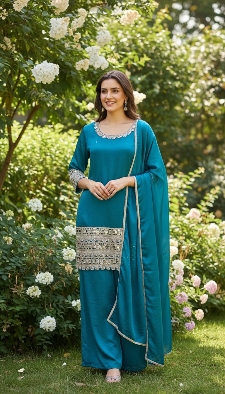 Ashnaina Frandy 3Pcs Set (Kurti+Divider+Dupatta)